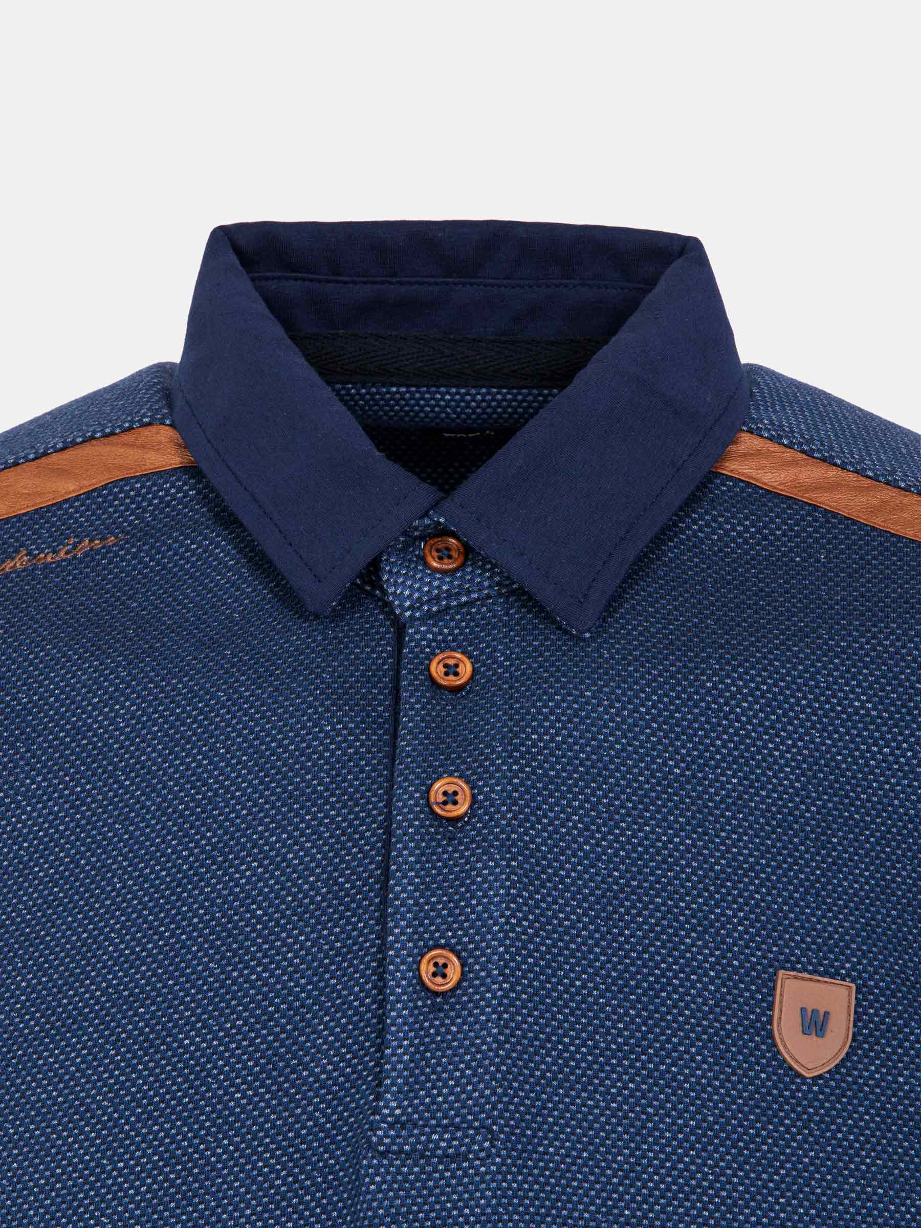 Playas Polo Collared Navy Sweater