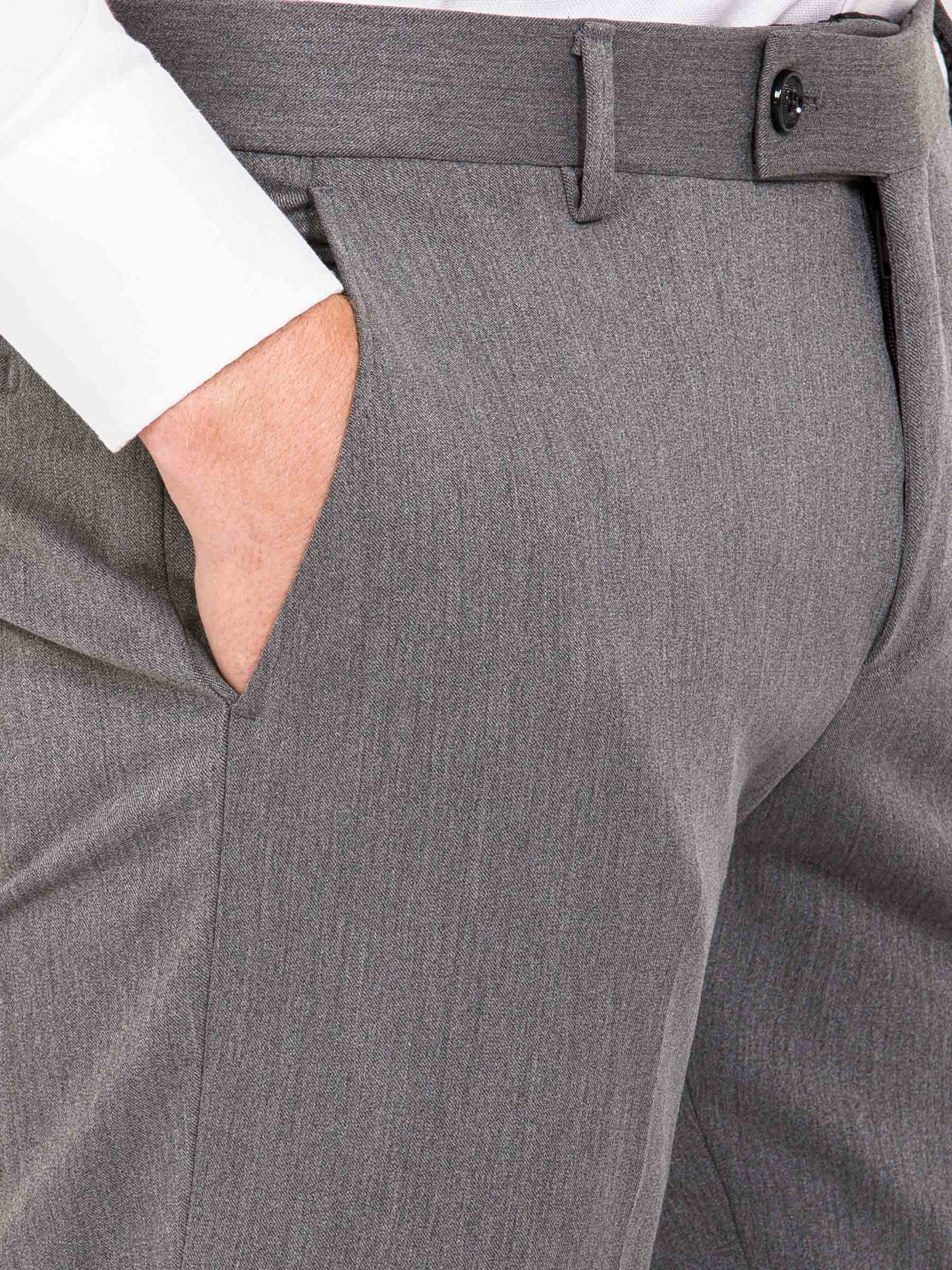 Comfort Slim Fit Grey Pantalon