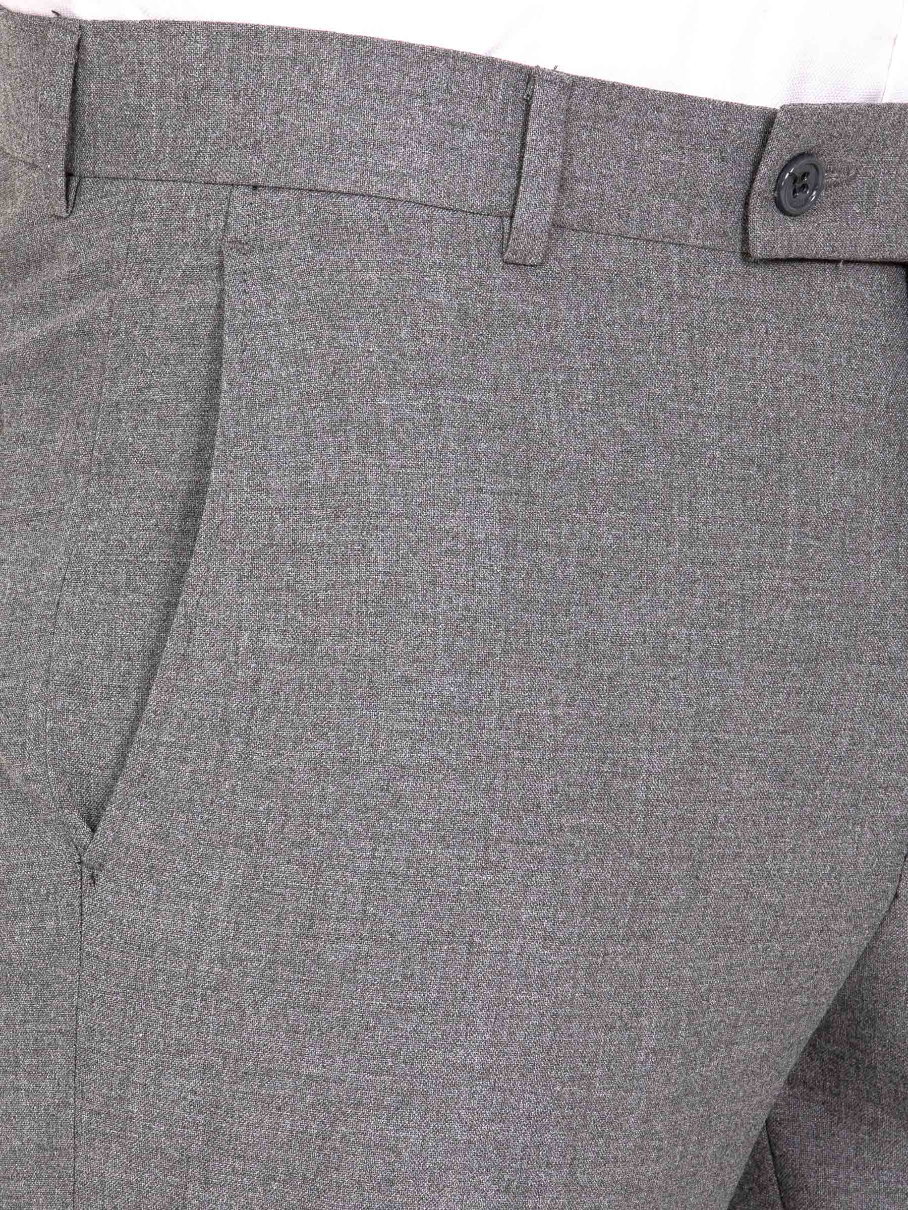 Slim Fit Textured Anthracite Pantalon
