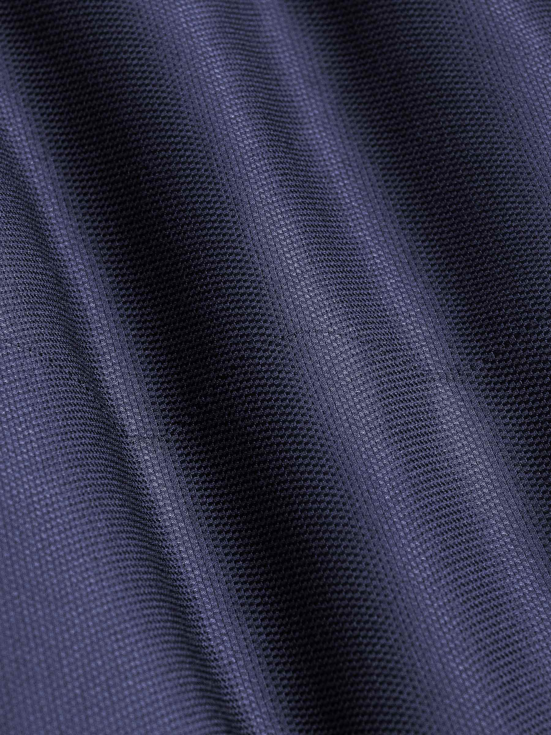 Single Breasted Textured Navy Colbert