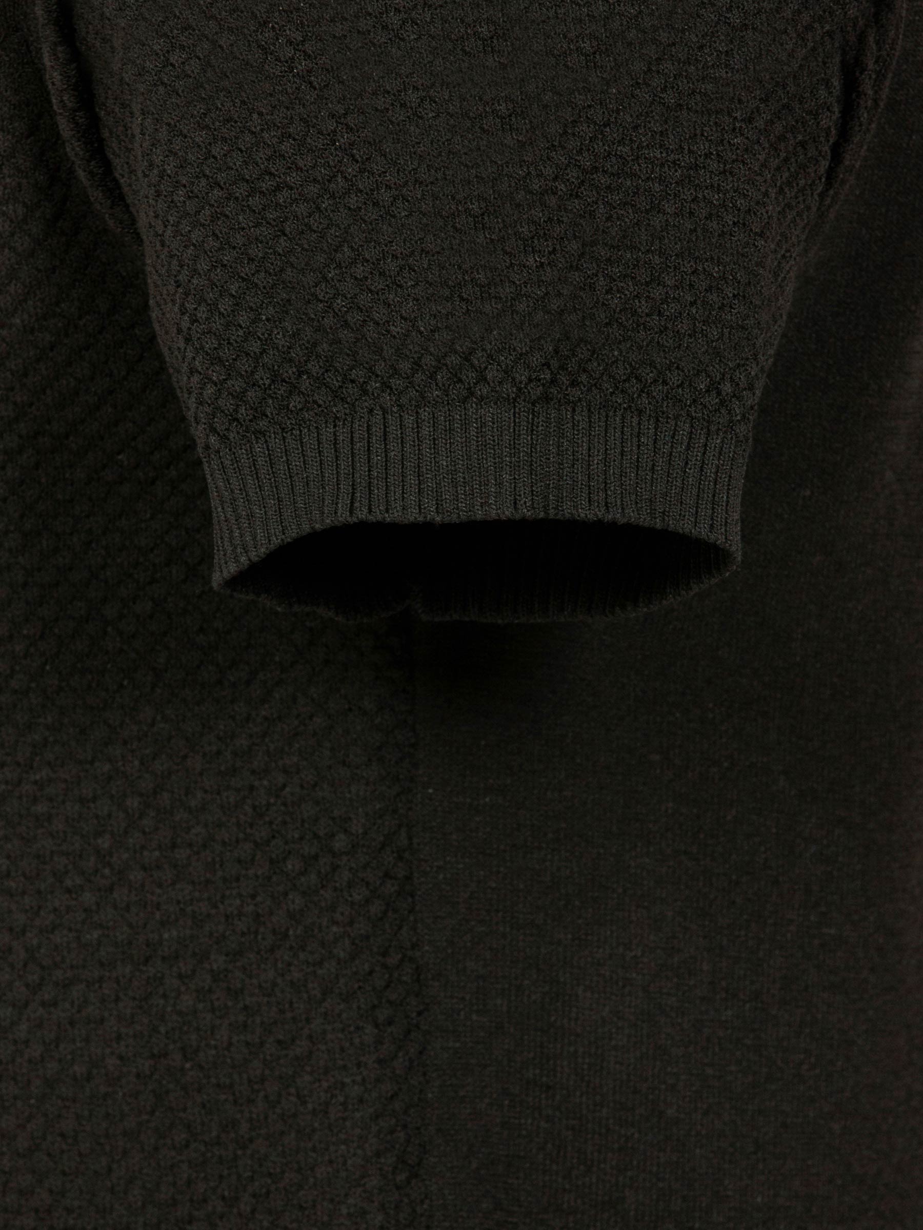 Lucas Pique Knit Black T-Shirt