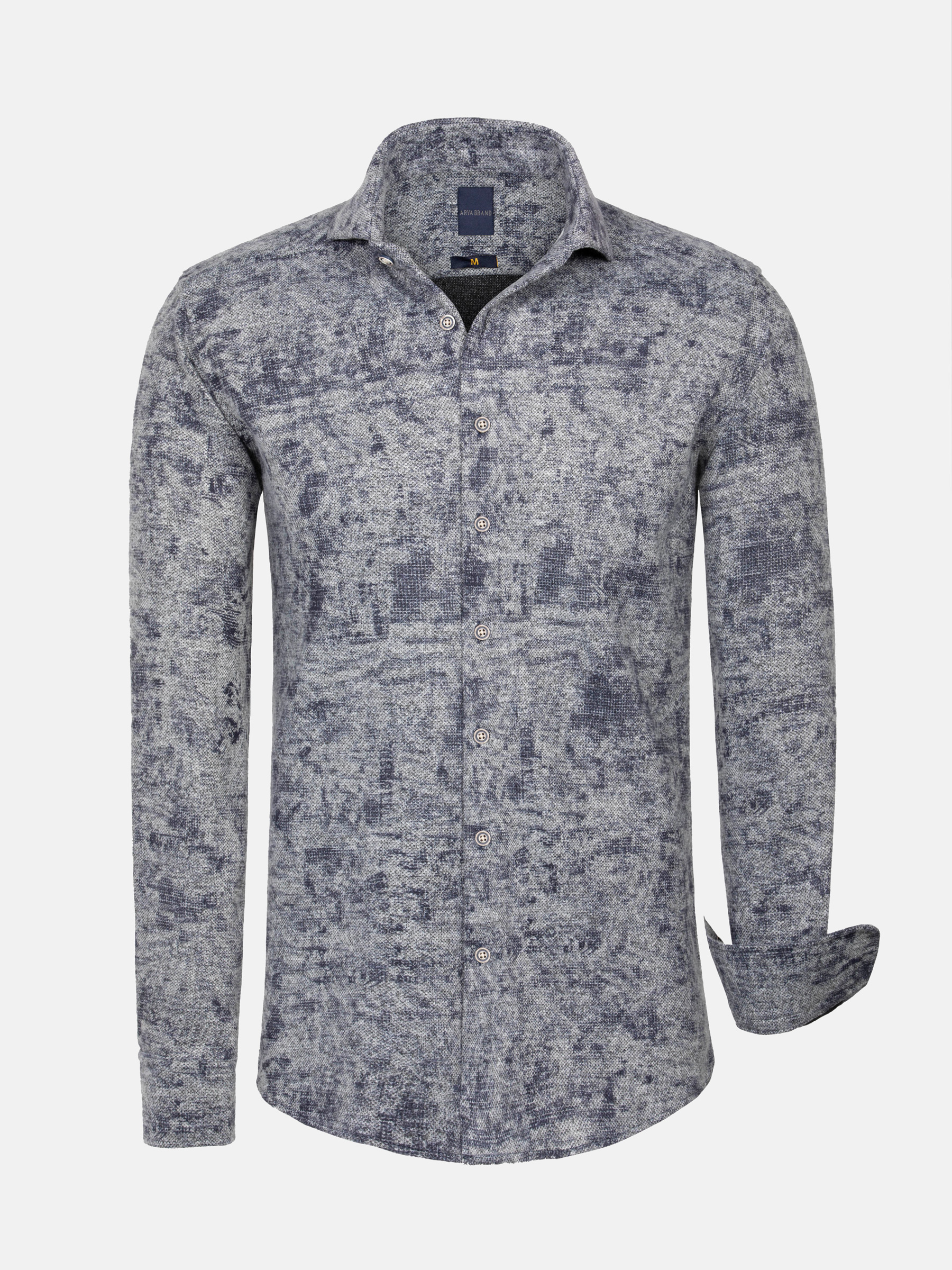 WAM Denim Overhemd Lange Mouw  Pinhel Navy Grey-