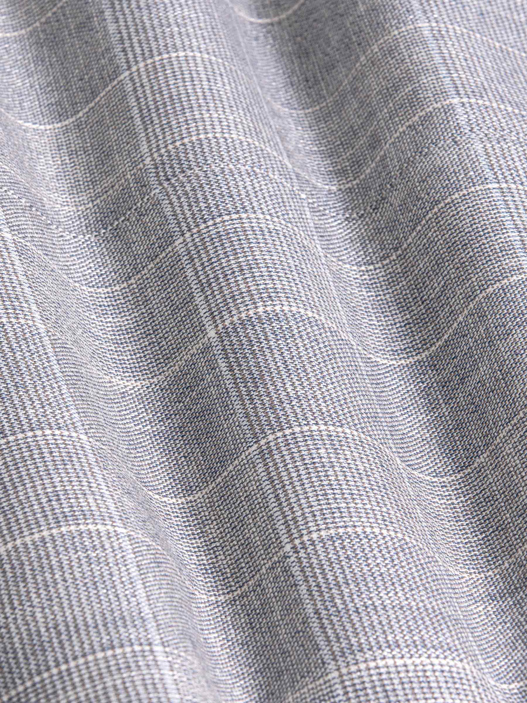 Ground Checkered Slim Fit Grey Pantalon-44-32
