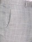 Ground Checkered Slim Fit Grey Suit
