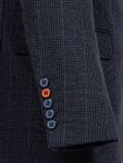 Amalfi Glen Check wide lapel Navy Suit