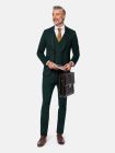 Wayne Glen Check Wide Lapel Green Suit